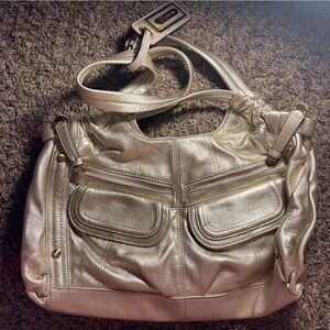 B. Makowsky Metallic Gold Shoulder Bag